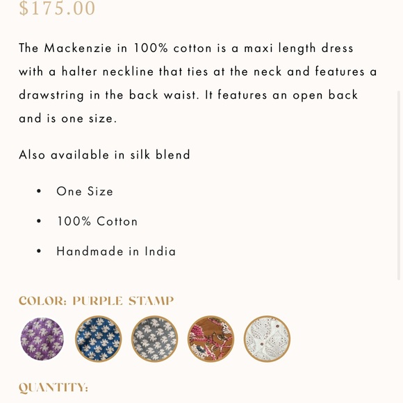 NEW! Perry Walker Collective Cotton Maxi Dress OS - Picture 3 of 5